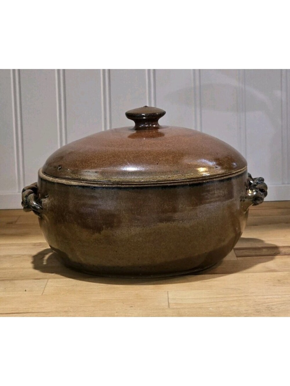 Studio Art Hand Thrown Art Pottery Bean Pot Casserole Signed Steve Albright '92